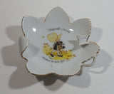 Vintage 1973 Holly Hobbie "Happiness is having someone to care for" Butterfly on Flower Porcelain Dish