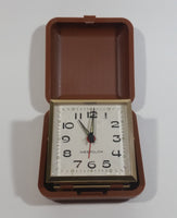 Vintage Westclox Pocket Size Folding Travel Alarm Clock in Case Working