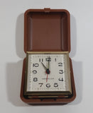 Vintage Westclox Pocket Size Folding Travel Alarm Clock in Case Working