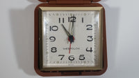 Vintage Westclox Pocket Size Folding Travel Alarm Clock in Case Working