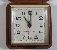 Vintage Westclox Pocket Size Folding Travel Alarm Clock in Case Working