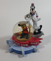 2004 Disney Cruise Line Mickey Mouse and Goofy Snow Globe Travel Collectible