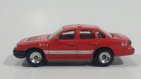 Golden Wheels 1998 Crown Victoria Fire Rescue Red Die Cast Toy Car Vehicle