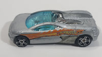 2004 Hot Wheels Starter Track Backdraft Silver Die Cast Toy Car Vehicle
