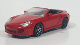 2011 Joy City Porsche 911 Turbo Cabriolet Convertible 1/43 Scale Red Die Cast Toy Car Vehicle