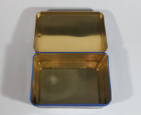 1999 Vintage Style Hershey's Kisses Milk Chocolate Snacks "A Kiss For You" Boy and Girl Blue Metal Tin Hinged Container