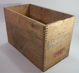 Vintage Canadian Industries Limited C-I-L Ditching Dynamite 50% High Explosives Dovetail Wood Crate Box Blasting Collectible - Montreal, Quebec