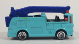 2002 Matchbox Snorkel Fire Truck Light Blue Die Cast Toy Car Vehicle McDonald's Happy Meal #4