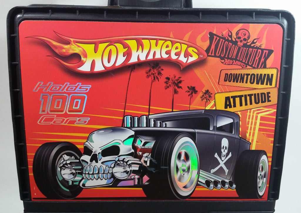 2010 Hot Wheels 100 Car Carry Case 1/64 Scale Black Die Cast Toy Car V