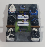 ELBY Hockey Rules NHL Ice Hockey Vancouver Canucks Team Themed 4 1/4" x "5 1/4" Resin 3D Decorative Picture Photo Frame