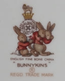 Vintage Royal Doulton Bunnykins "Tickets" Queue Office 6 1/2" English Fine Bone China Plate