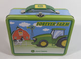 John Deere "Forever Farm" Tractor and Barn Themed Kids Tin Metal Lunch Box Farming Collectible