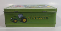 John Deere "Forever Farm" Tractor and Barn Themed Kids Tin Metal Lunch Box Farming Collectible