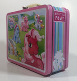 2007 TIN BOX Hasbro My Little Pony Cartoon Characters Pink Metal Tin Lunch Box