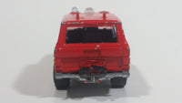 1980s Majorette Range Rover Fire Dept. District 3 Red No. 246 1/60 Scale Die Cast Toy Car Emergency Vehicle w/ Hitch