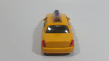 Shing Fat Welcome to N.Y.C. Yellow Taxi Cab Pullback Friction Motorized Die Cast Toy Car Vehicle with Opening Doors 1/40 Scale