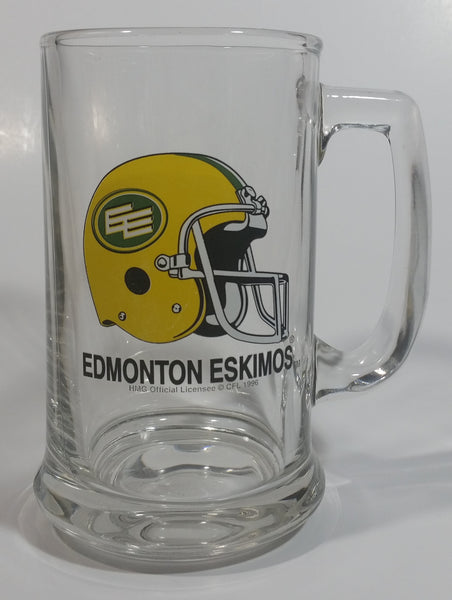 CFL Canadian Football League Edmonton Eskimos Sports Team Glass Beer Mug Collectible