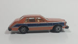 Vintage Yatming Road Tough Street Machines Cadillac Seville No. 1026 Brown Die Cast Toy Car Vehicle