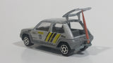 Rare HTF 1985 Majorette Renault Supercinq GT Turbo No. 205 Silver Grey Die Cast Toy Car Vehicle 1/51 Scale