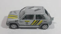 Rare HTF 1985 Majorette Renault Supercinq GT Turbo No. 205 Silver Grey Die Cast Toy Car Vehicle 1/51 Scale