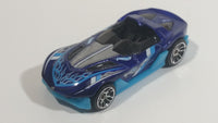 2012 Hot Wheels HW Code Cars Yur So Fast Ferrari Metallic Dark Blue Die Cast Toy Car Vehicle