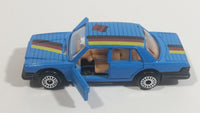 Unmarked Brand Blue Sedan "MB" Die Cast Toy Car Vehicle with Opening Doors