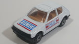 Very Rare HTF Sohbi Volkswagen VW Golf Police Cop White Die Cast Toy Car Emergency Rescue Vehicle