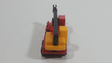 Unknown Brand Picker Crane Semi Truck Red and Yellow Plastic and Metal Die Cast Toy Car Construction Equipment Machinery Vehicle