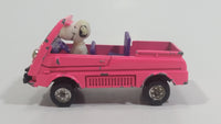 Vintage Aviva 1958, 1966, 1965, 1972 Snoopy Bright Pink Die Cast Toy Car Vehicle Made in Hong Kong Peanuts Comic Strip Cartoon Collectible - Hong Kong