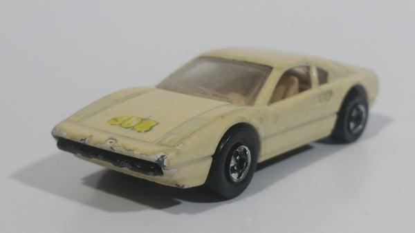 1989 Hot Wheels Color Racers Street Beast Race Bait 308 Cream Ferrari Die Cast Toy Car Vehicle BW