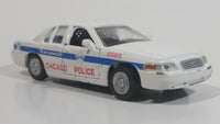2008 Greenlight Ford Crown Victoria Interceptor Chicago Police Cruiser No. 4026 White 1/43 Scale Die Cast Toy Emergency Response Vehicle with Opening Doors - Missing the Roof Lights