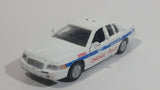 2008 Greenlight Ford Crown Victoria Interceptor Chicago Police Cruiser No. 4026 White 1/43 Scale Die Cast Toy Emergency Response Vehicle with Opening Doors - Missing the Roof Lights
