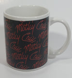 2009 Motley Crue Black with Red Writing Ceramic Coffee Mug Music Rock Band Collectible