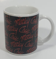 2009 Motley Crue Black with Red Writing Ceramic Coffee Mug Music Rock Band Collectible