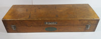 Rare Find Antique Geo. Scherr Co. Chesterman Precision Tools Scheffield England 24" Height Gauge Engineer Measurement Device Tool In Original Dove Tail Wooden Box with Instruction and Accessories