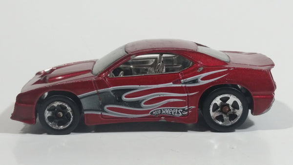 2010 Hot Wheels V-Drop Rapid Transit Metallic Dark Red Die Cast Toy Car Vehicle