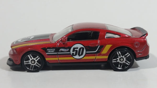 2014 Hot Wheels HW City Mustang 50th Mustang Boss 302 Laguna Seca Metalflake Red Die Cast Toy Car Vehicle