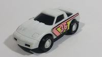1990 Buddy L Chevrolet Corvette #36 White Plastic Body Die Cast Toy Car Vehicle