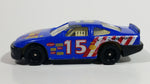 Unknown Brand #15 Stock Car Blue Die Cast Toy Race Car Vehicle
