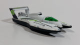 2002 Hot Wheels Fed Fleet Hydroplane White Die Cast Toy Speed Boat "e" Planet Vehicle