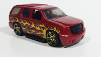 2010 Hot Wheels Haulers '07 Cadillac Escalade Dark Red Die Cast Toy Car SUV Vehicle