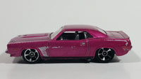 2012 Hot Wheels Muscle Mania - Mopar '70 Plymouth AAR Cuda Pink Die Cast Toy Muscle Car Vehicle