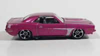 2012 Hot Wheels Muscle Mania - Mopar '70 Plymouth AAR Cuda Pink Die Cast Toy Muscle Car Vehicle