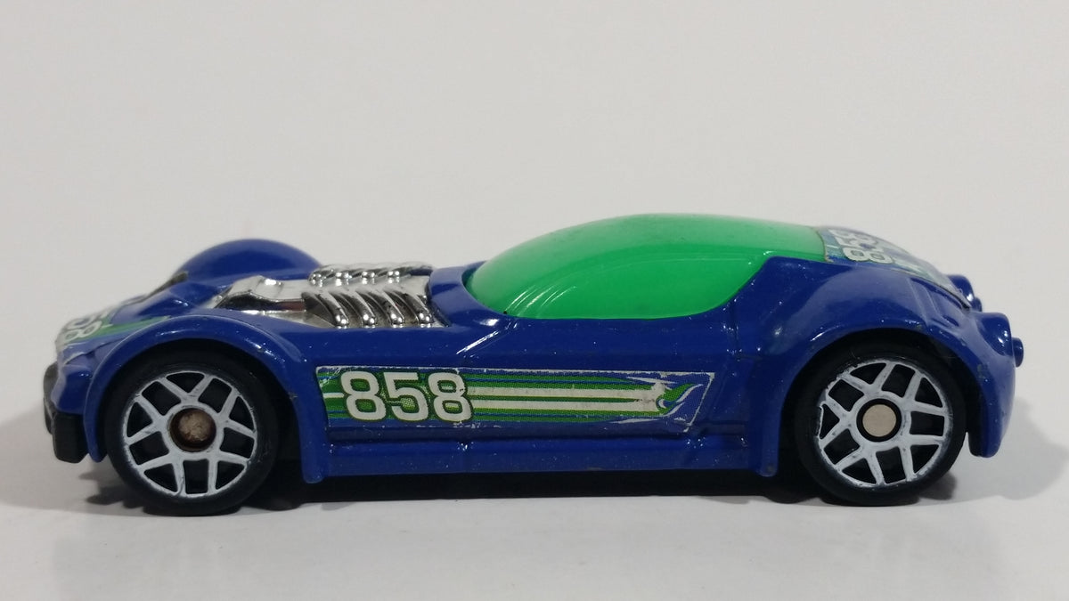 2009 Hot Wheels Ballistik Blue and Green Die Cast Toy Car Vehicle McDo ...