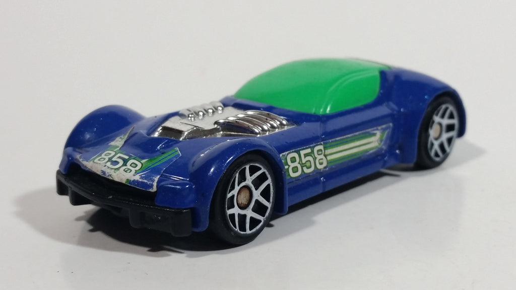 2009 Hot Wheels Ballistik Blue and Green Die Cast Toy Car Vehicle McDo ...