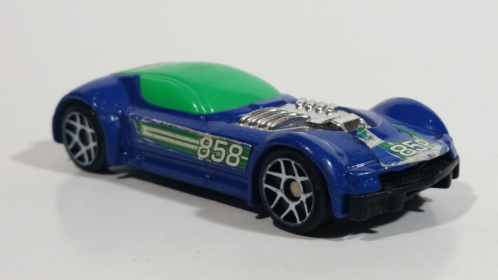 2009 Hot Wheels Ballistik Blue and Green Die Cast Toy Car Vehicle McDo ...