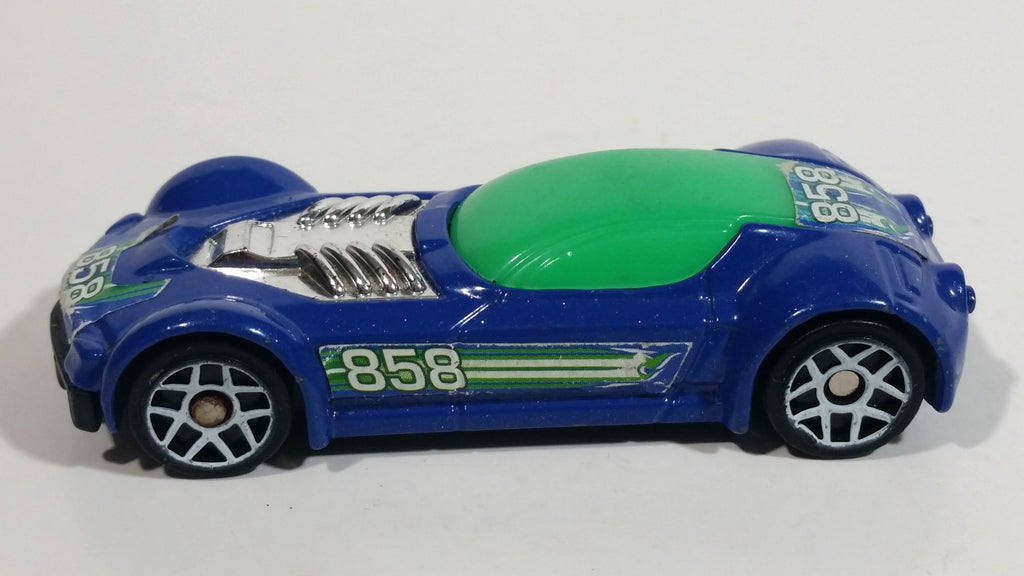 2009 Hot Wheels Ballistik Blue and Green Die Cast Toy Car Vehicle McDo ...