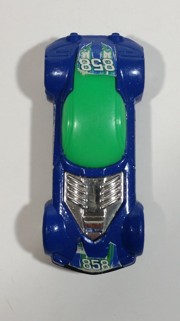 2009 Hot Wheels Ballistik Blue and Green Die Cast Toy Car Vehicle McDo ...