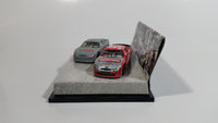 2002 Hot Wheels Wrenchin' & Racin' NASCAR #97 Kurt Busch Red and Primer Two Die Cast Toy Car Pack on Display - No Box - Only 10,000 Made