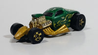2004 Hot Wheels Demonition 1/4 Mile Coupe Green and Gold Die Cast Toy Car Vehicle